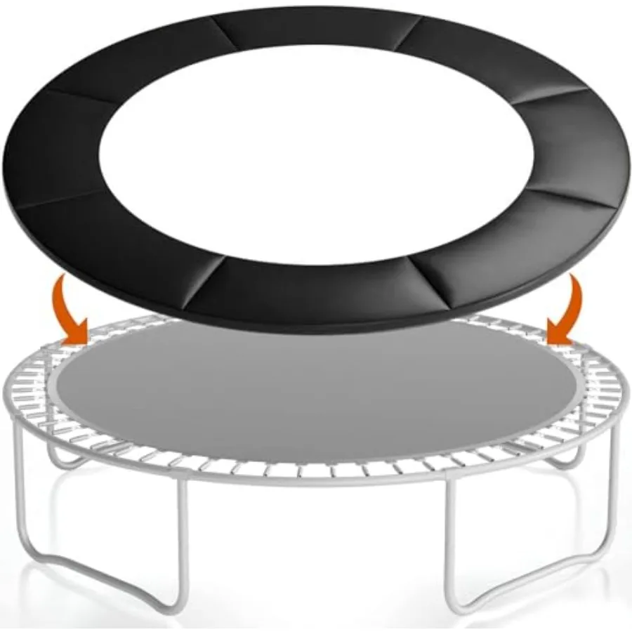

Trampoline Spring Cover for 14FT Trampolines Black PVC-Coated Polyester Waterproof and Tear-Resistant No Pole Holes