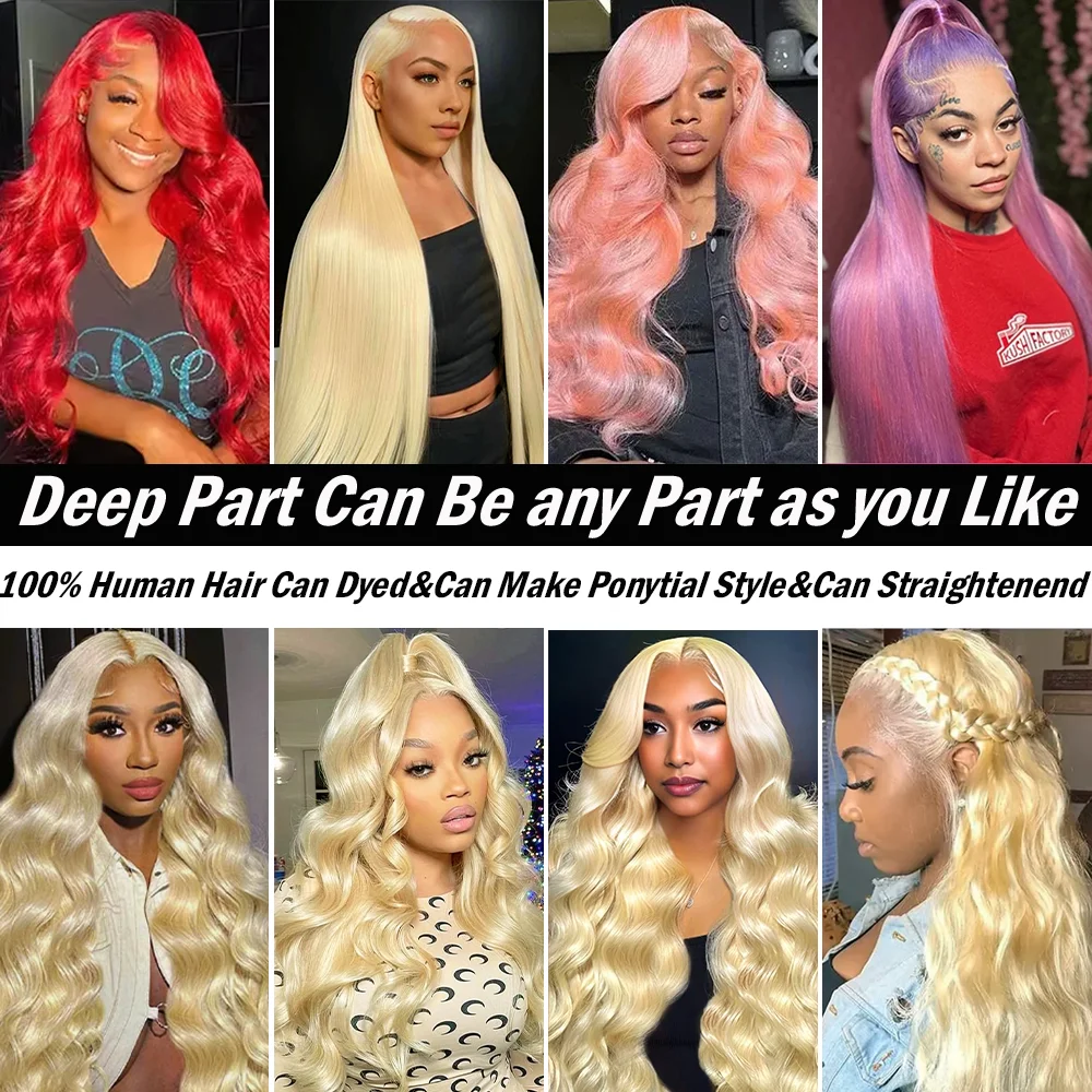 30 36 بوصة العسل شقراء الجسم موجة 200 الكثافة 613 13x6 HD الدانتيل الجبهة خصلات الشعر المستعار الإنسان 613 HD الدانتيل الباروكة الأمامية للنساء السود #6