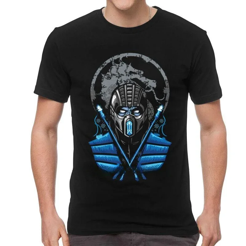 Tees Tops Harajuku Mortal Kombat T Shirt Men Cotton Print T-shirt Streetwear Tshirt Short Sleeve Sub Zero Scorpion graphic