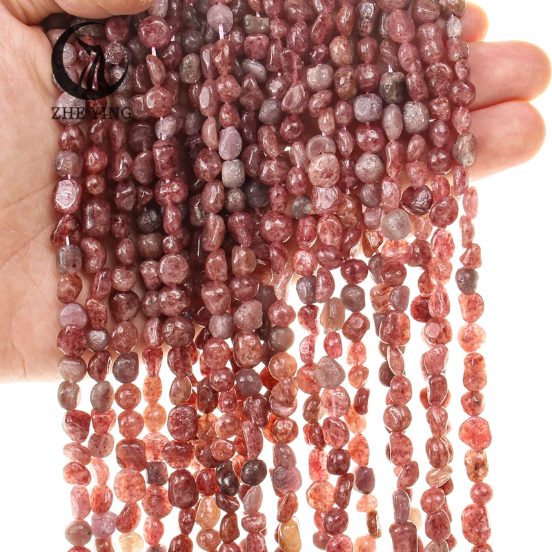 New A+ Natural Irregular Ruby Stone Beads For Jewelry Making 6-8mm Bronzite Seraphinite Freeform Bead DIY Bracelet Necklace 15\'\'