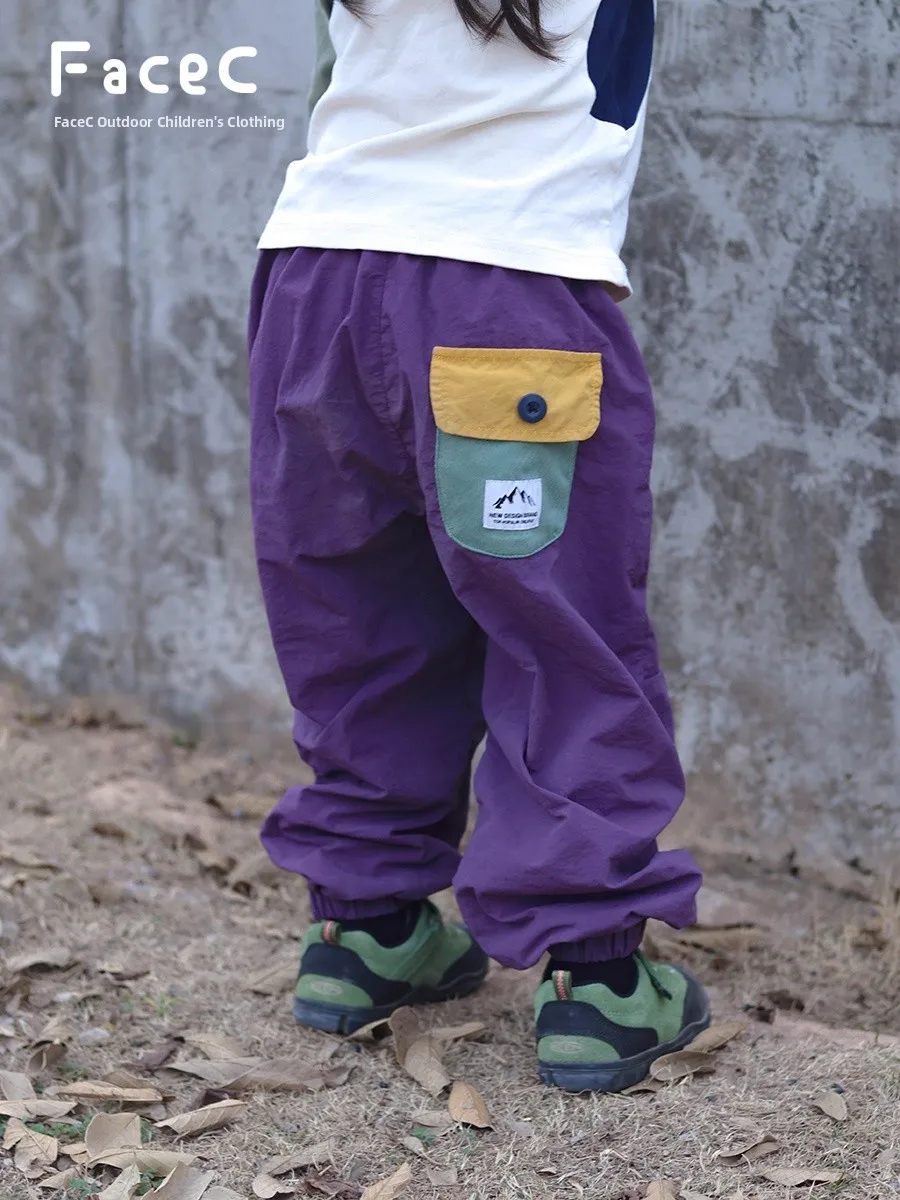 Spring Autumn Thin Sports Climbing Trousers for Girls Outdoor Camping Style Workwear Cuffed Long Pants with Pockets