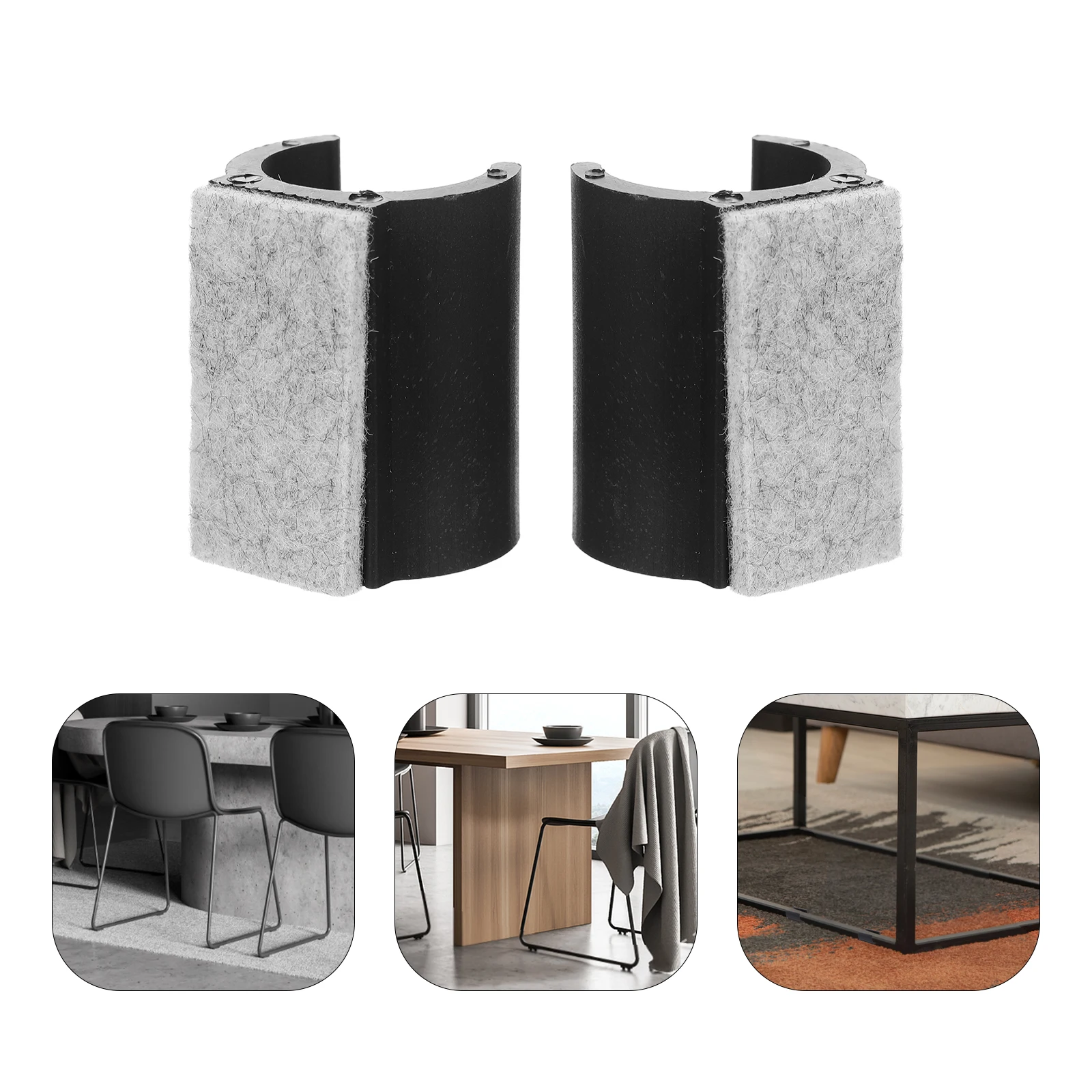 

4pcs U-Shaped Chair Leg Pads niture Felt Floor Protectors Non-Slip Wear-Resistant Noise Reducing For Hardwood Floors
