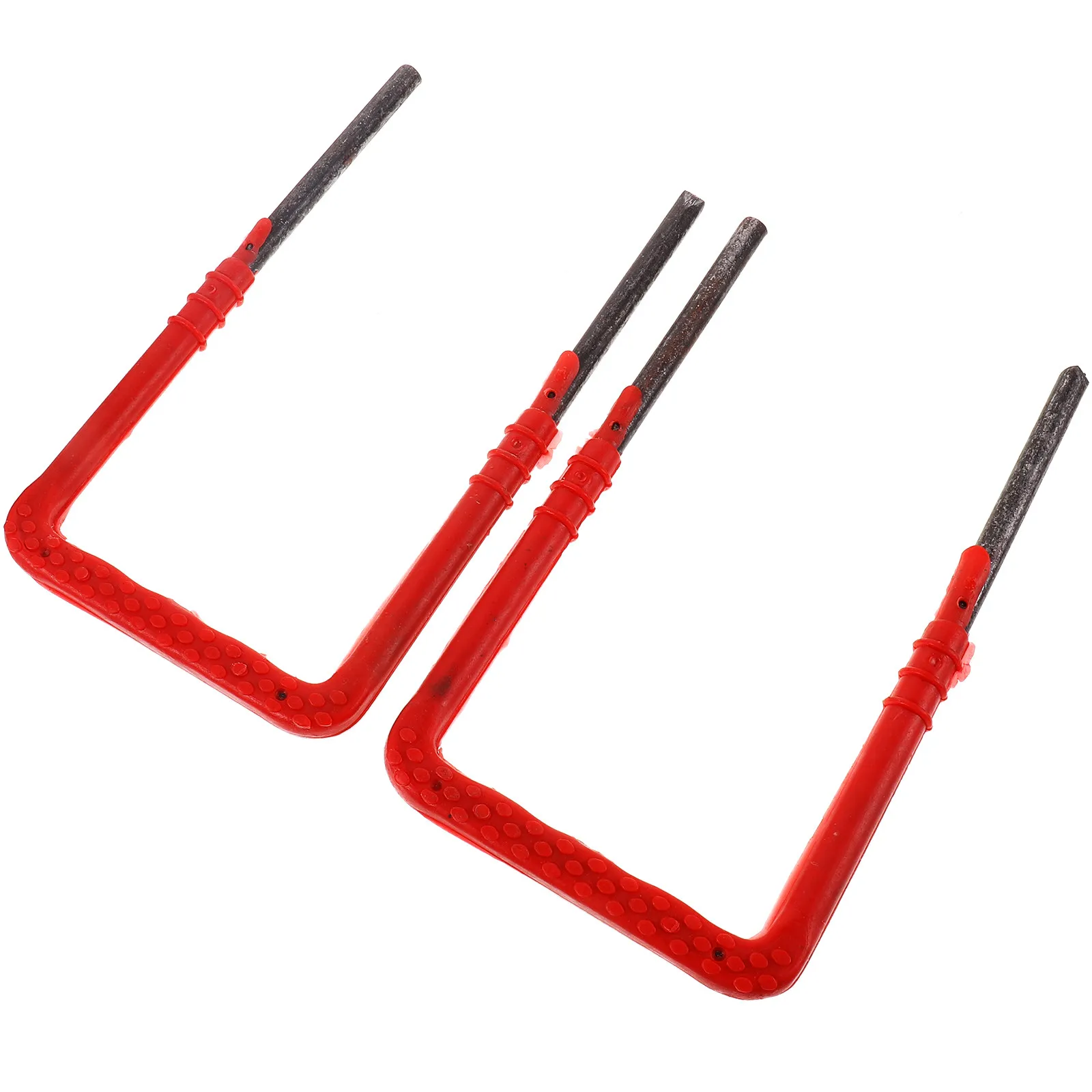 2Pcs Sturdy Plastic Carbon Steel Ladder Stand Heavy Duty Multi-Purpose Climbing Ladder for Well Inspection
