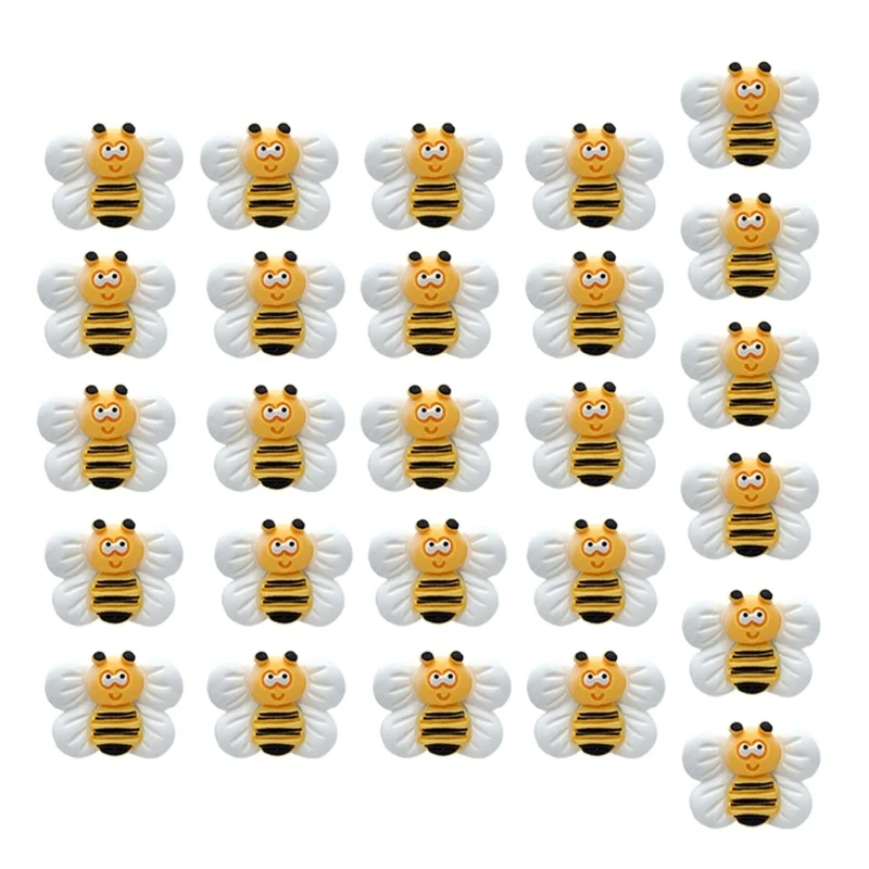 25 Pcs Bees Thumb Tacks Animal Decorative Push Pins Resin Bees Push Pins for Bulletin Board Photos Wall Pins Decor