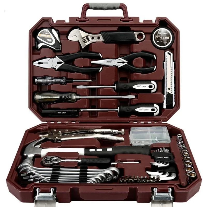 O50 Crimp Pliers Tool Box Household Hardware Mechanical Workshop Torque Wrench Complete Waterproof Plastic Tool Case Tools Sets