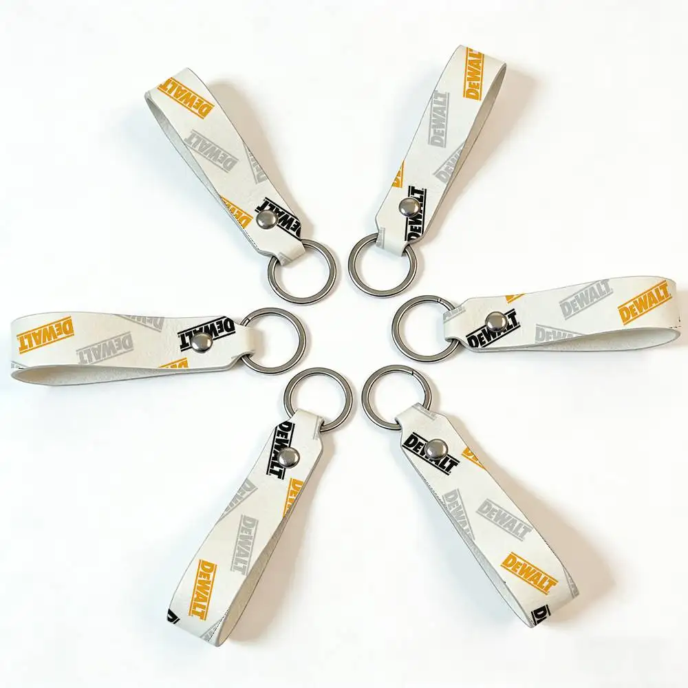 For Dewalt Soft PU Leather Motorcycle Keychain Lightweight Key Holder For Scooter Racing