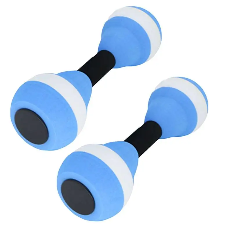 2PCS Aerobics Dumbbell Water Aquatic Barbell Pool Aqua Exercise Fitness EVA Barbell Foam Aqua Dumbbell Automatic Swim Pool Float