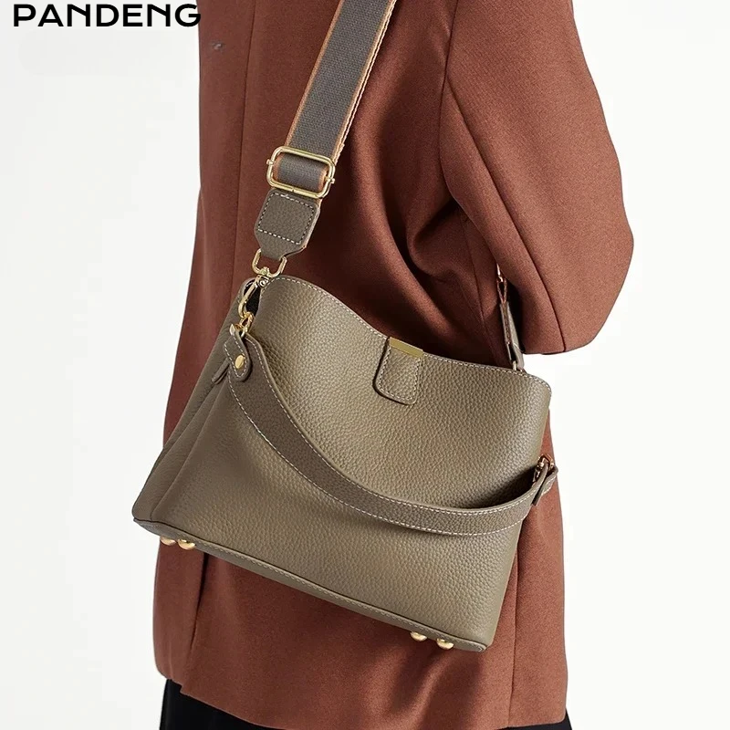 

Женская сумка из натуральной коровьей кожи, повседневная сумка через плечо, модная роскошная ретро-сумка кросс-боди, женская сумка из воловьей кожи