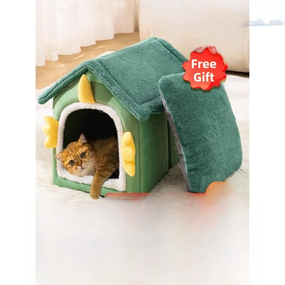 

Тепло и сек: домашний дом, зимняя изоляция, безопасная закрытая кровать для нескольких котят, товары для домашних животных, эльтер