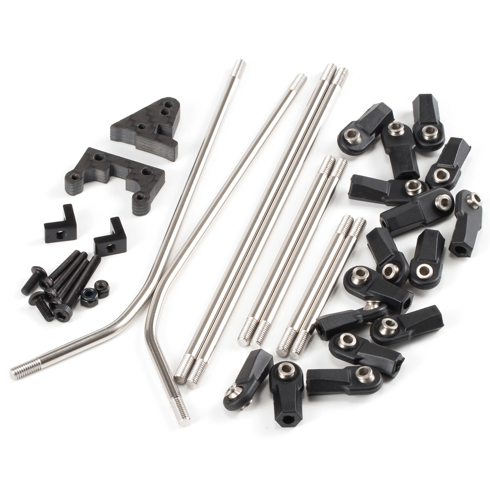 Crawl Dragon-Kit de chasis LCG de trampilla alta y baja de fibra de carbono, juego de eslabones para plataformas de competición sobre orugas RC a escala 1/10