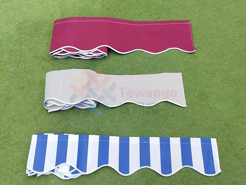 2,5 m/3 m/3,5 m/4 m/5 m Ladenbanner, Ersatz, wasserdichte Stoffstreifen, gewelltes Volant, Sonnenschutz, Baldachin, Terrassenmarkise – Detail 5