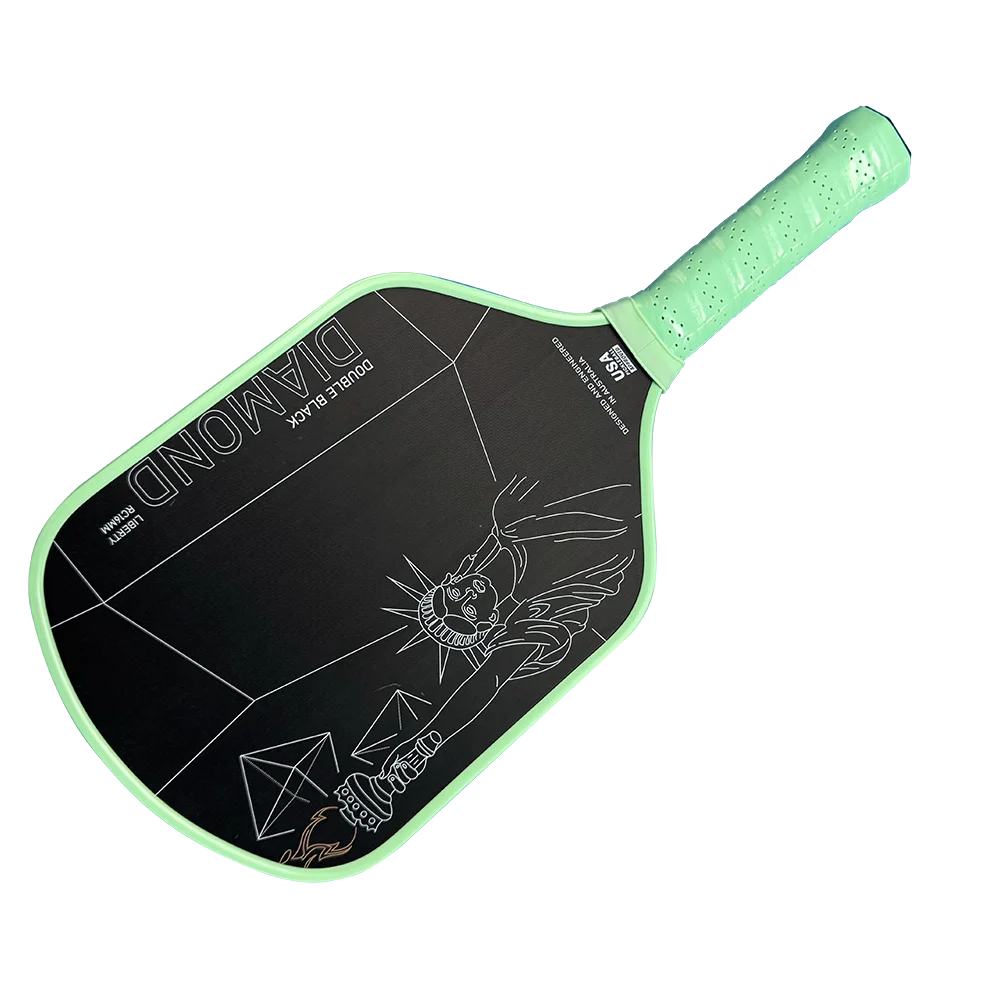 Paleta de Pickleball termoformadora RC de 16 mm con doble diamante negro aprobado por estándar de USAPA