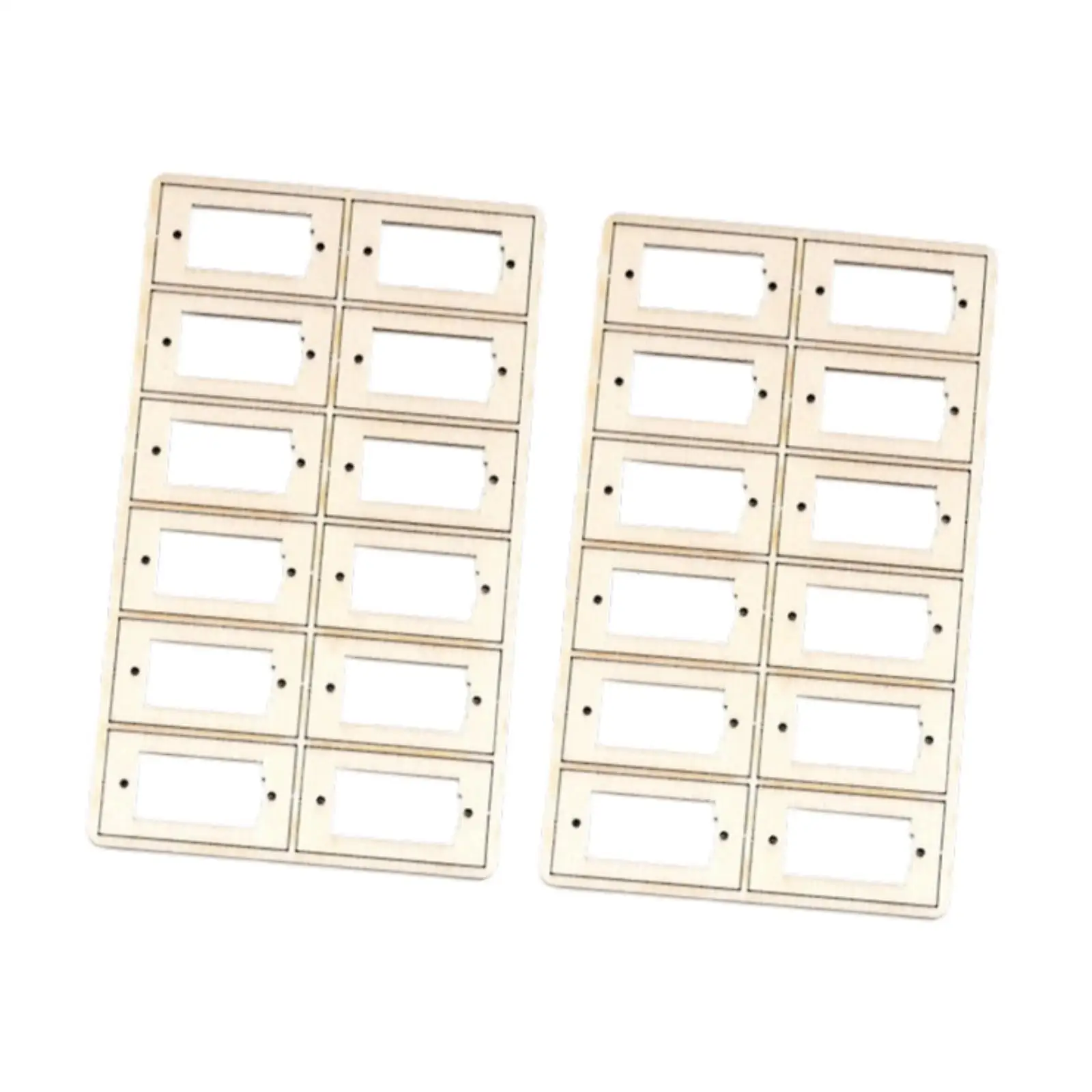 24 Pieces Wood RC Airplane Model DIY Accs Replacement for Fixed Wing Spare Part Upgrade Parts Fitments Servo Stand Servo Mount