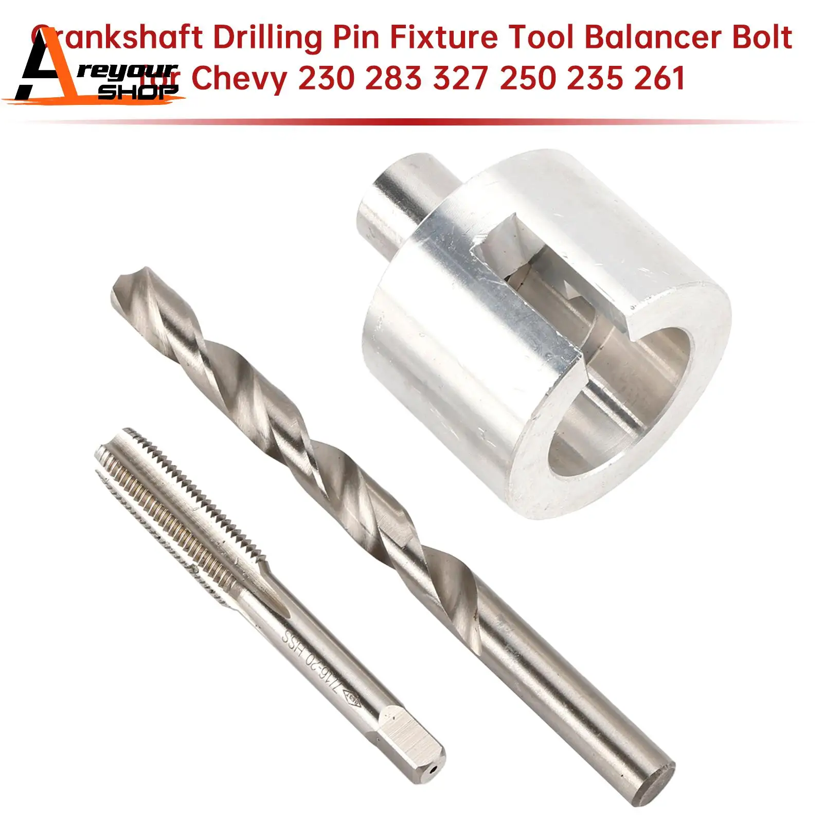 

Crankshaft Drilling Pin Fixture Tool Balancer Bolt for Chevy 230 283 327