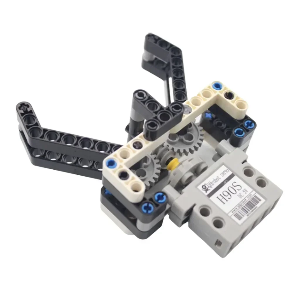 Servomotor de bloques de construcción de 2KG 180 °   360 °   Engranaje metálico digital de alto par compatible con legoeds compatible con el programa Mixly Scratch