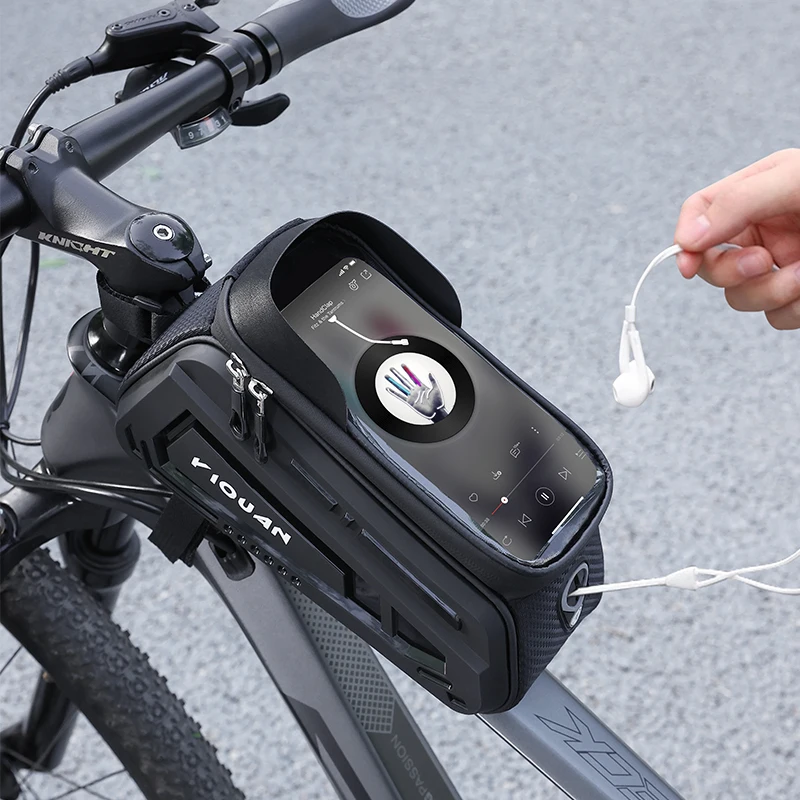 Rainproof Bicycle Bag Hard Shell Waterproof Touch Screen High Capacity Road Bike Mountain Bike Anti-vibration Cycling
