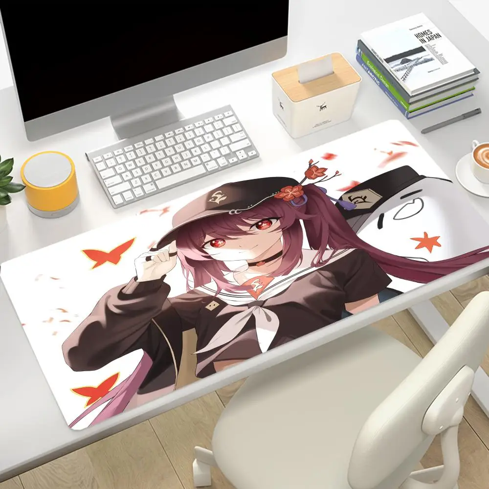 G-Genshin Impact Hu Tao Mouse Pad Large game Accessories Mouse Mat Keyboard Mat PC Gamer Desk Pad XXL Computer Laptop Mouse pad