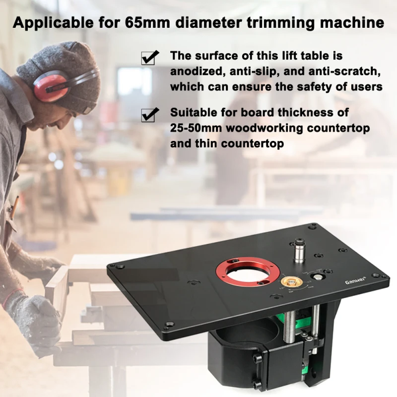 Electric Wood Milling Flip Board Chamfering Engraving Board Carpenter Workbench Woodworking for 65mm Diameter Trimming Machine