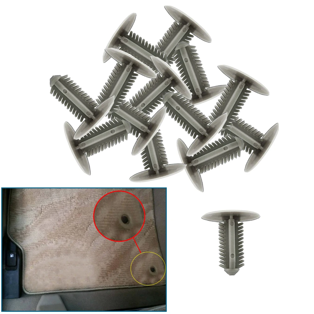 10-100X Car Interior Roof Headliner Ceiling Clips Rivet Trim Panel Retainer POM Fastener Fixing Screw Cap For Toyota Hiace RAV4 view 3