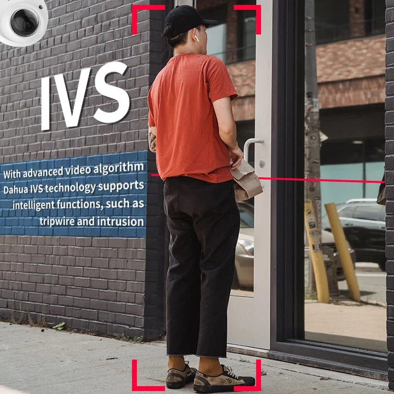 Originale Dahua IPC-HDBW2449F-AS-IL 4MP Mini Dome IP Camera Smart Dual Light Telecamera PoE a colori IR30M MiC integrato IK10