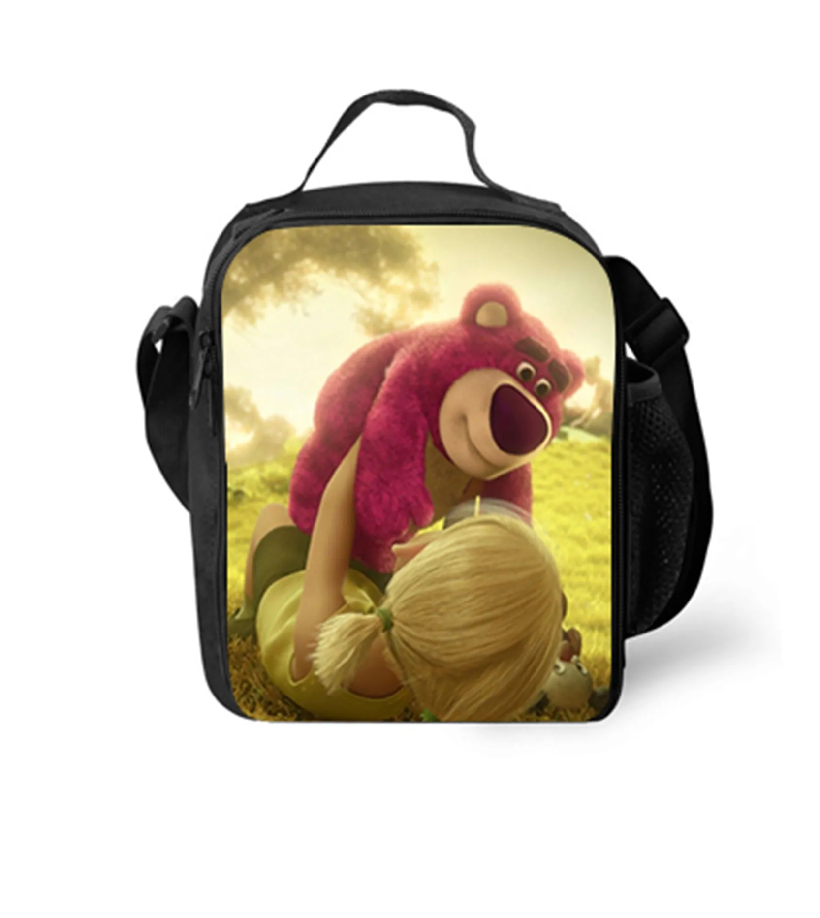 Cute Lotso Huggin Bear Lunch Bag Boy Girl Insulated Lunch Box,Student Back to School Lunch Tote