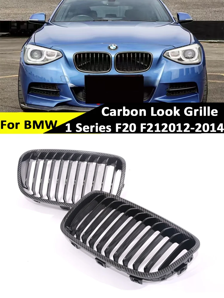 

Front Bumper Kidney Racing Intake Grill For BMW 1 Series F20 F21 2011-2014 116i 118i 120i 125i Carbon Fiber M Color Style Grille