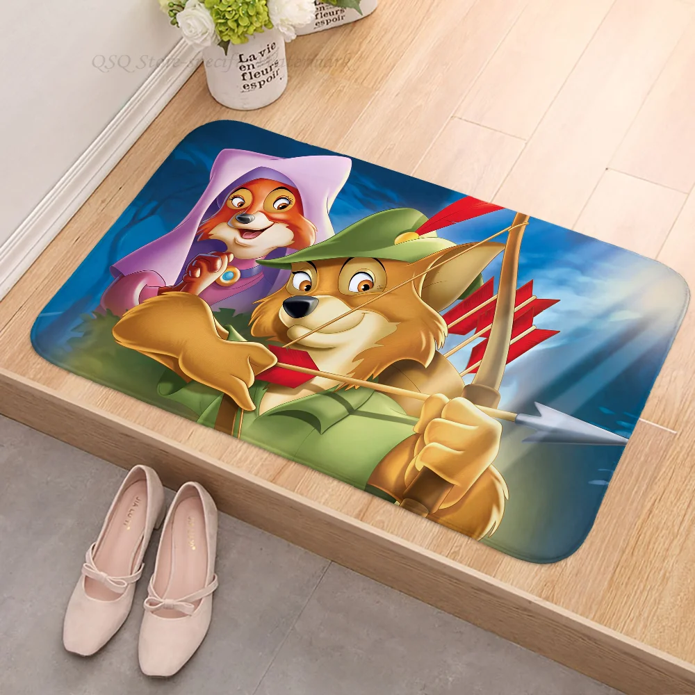 1pc MINISO Disney Robin Hood Floor Mat Anti-Slip Kitchen Bedroom Handmade Tufted Rug Carpet Living Room Entrance Rug