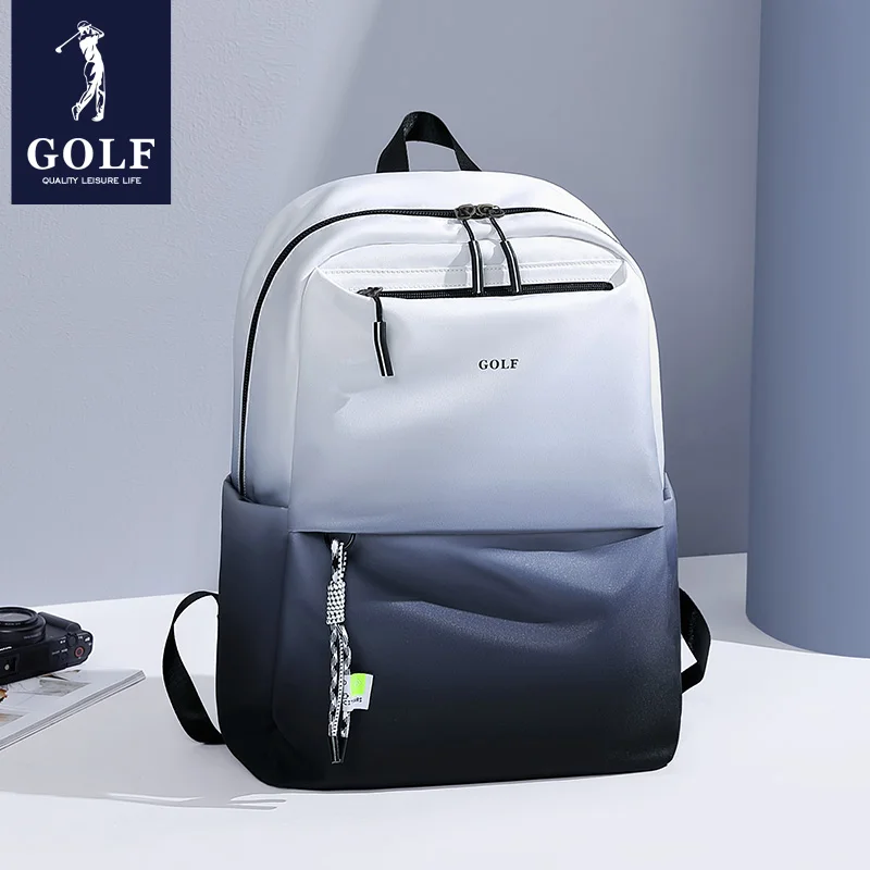 GOLF Gradient Backpack for Men\'s 2024 New Trendy Brand Fashion Computer Backpack for Junior, High School, and College Students