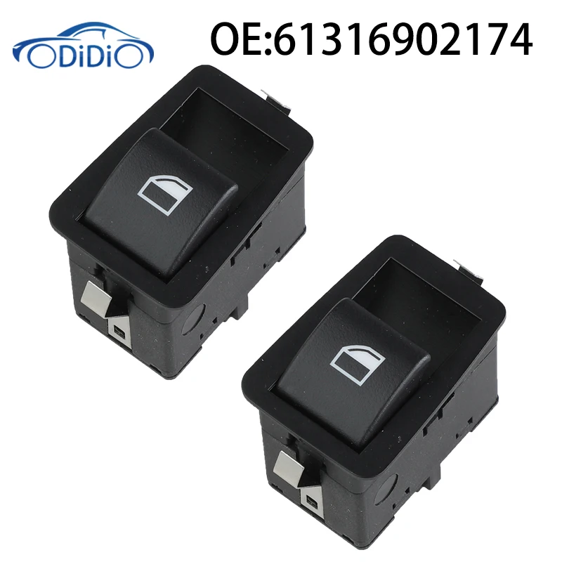 ODiDiO 61316902174   Botón de interruptor de elevador de ventana eléctrico para BMW E46 323Ci 325Ci 328Ci M3 Coupe Compact 2000-2006