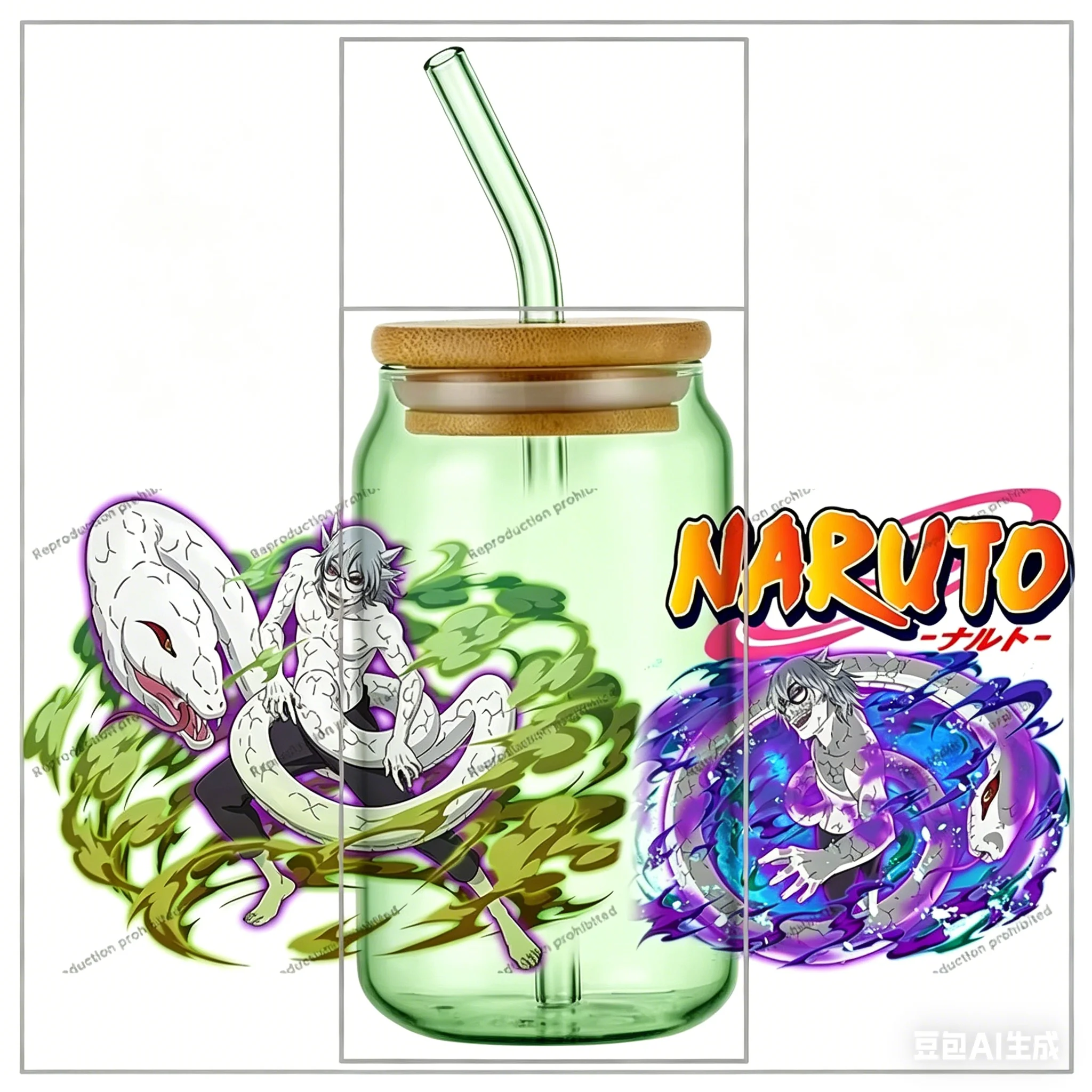 popular anime Naruto UV Sticker DIY Decals 3D transfers uvdtf stickers 16oz uv dtf tumbler glass cup wraps Home decoration