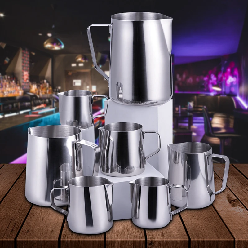 Stainless Steel Milk Frothing Pitcher Espresso Steaming Coffee Barista Latte Frother Cup Cappuccino Milk Jug Cream Froth Pitcher