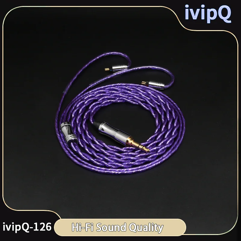 Imagem -02 - Ivipq-prata Banhado a Cabo de Fone de Ouvido Cabo de Atualização do Fone de Ouvido Core 7n Occ Hifi 2.5 3.5 4.4 mm Mmcx 2pin para Fudu Dz4 Sr5 Quinteto f1 Pro