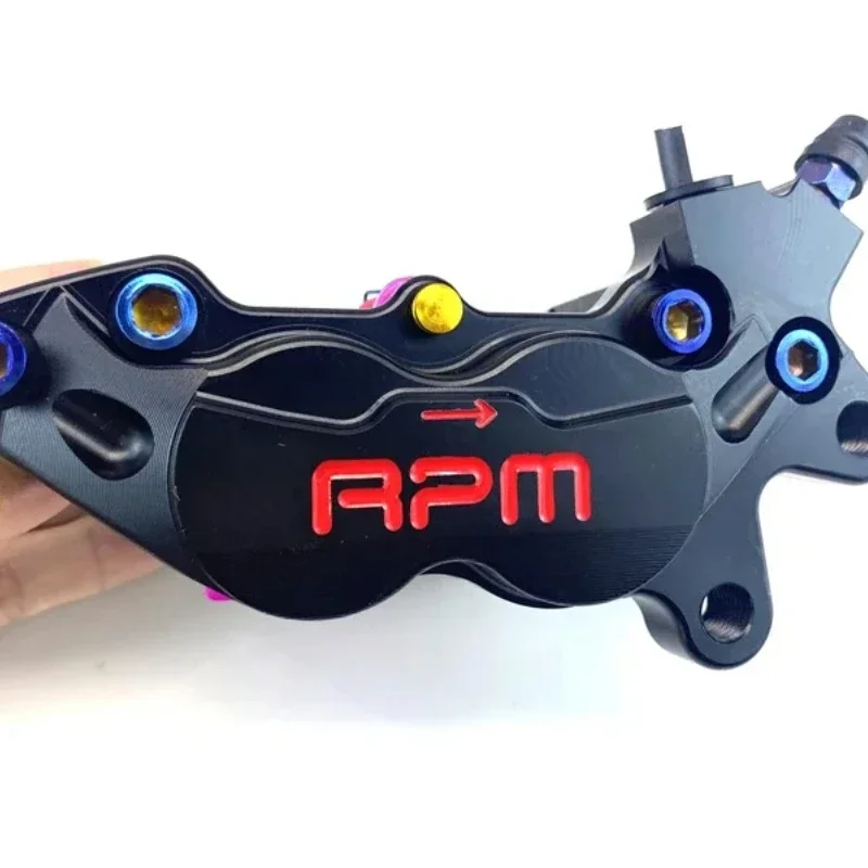 RPM Motorcycle Brake Caliper 40mm Mounting P4 Piston Axial Brake Pump For Honda Yamaha Kawasaki Suzuki Scooter Dirt Bike Modify