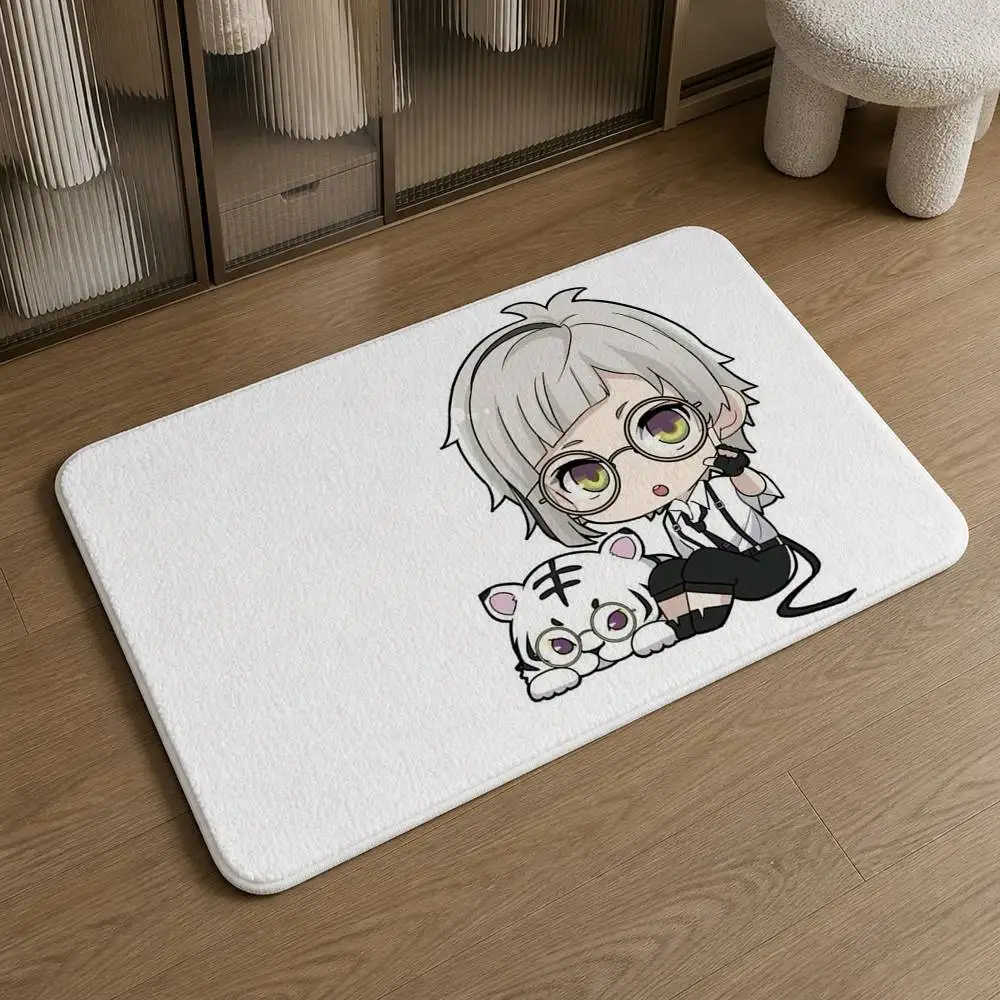 B-Bungou Stray Dogs-s  Pattern Soft Washable Non-Slip Doormat for Indoor and Outdoor Home Decor