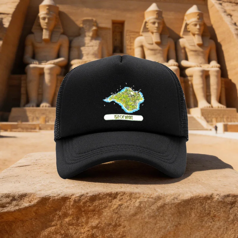 Unisex Wight Island Adventure Print Mesh Baseball Cap Duckbill Hat for Running, Walking, Camping - Multiple Colors Available - I