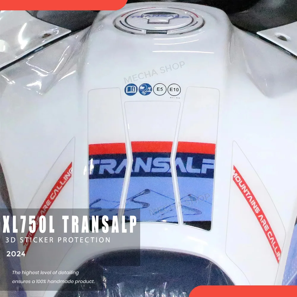 

TransAlp 750 для XL750 2024, комплект 3D эпоксидных наклеек для мотоцикла, защита топливного бака, накладка на бак, аксессуары для бака, наклейки