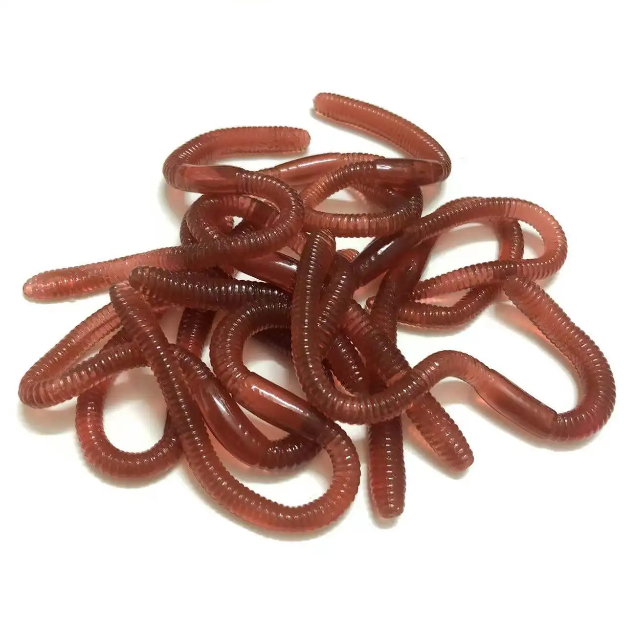 10PCS Simulation Earthworm 18cm Artificial Fishing Worms with Fishy Smell Soft Rubber Lures for Fishing Tackle Funny Bug Toys