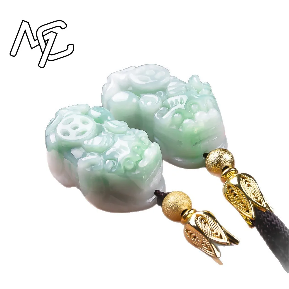 Natural Burmese A Emerald Pea Green Jade Pixiu Money Pendant Necklace Amulets Jewelry Gifts Men Certificate Women Gifts view 5