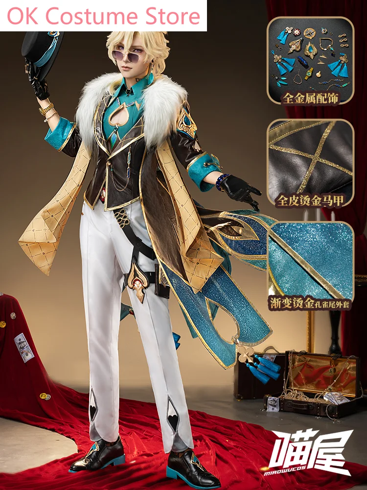 Meow House Shop Honkai: Star Rail Aventurine Men Cosplay Costume Cos Game Anime Party Uniform Hallowen Play Role Clothes