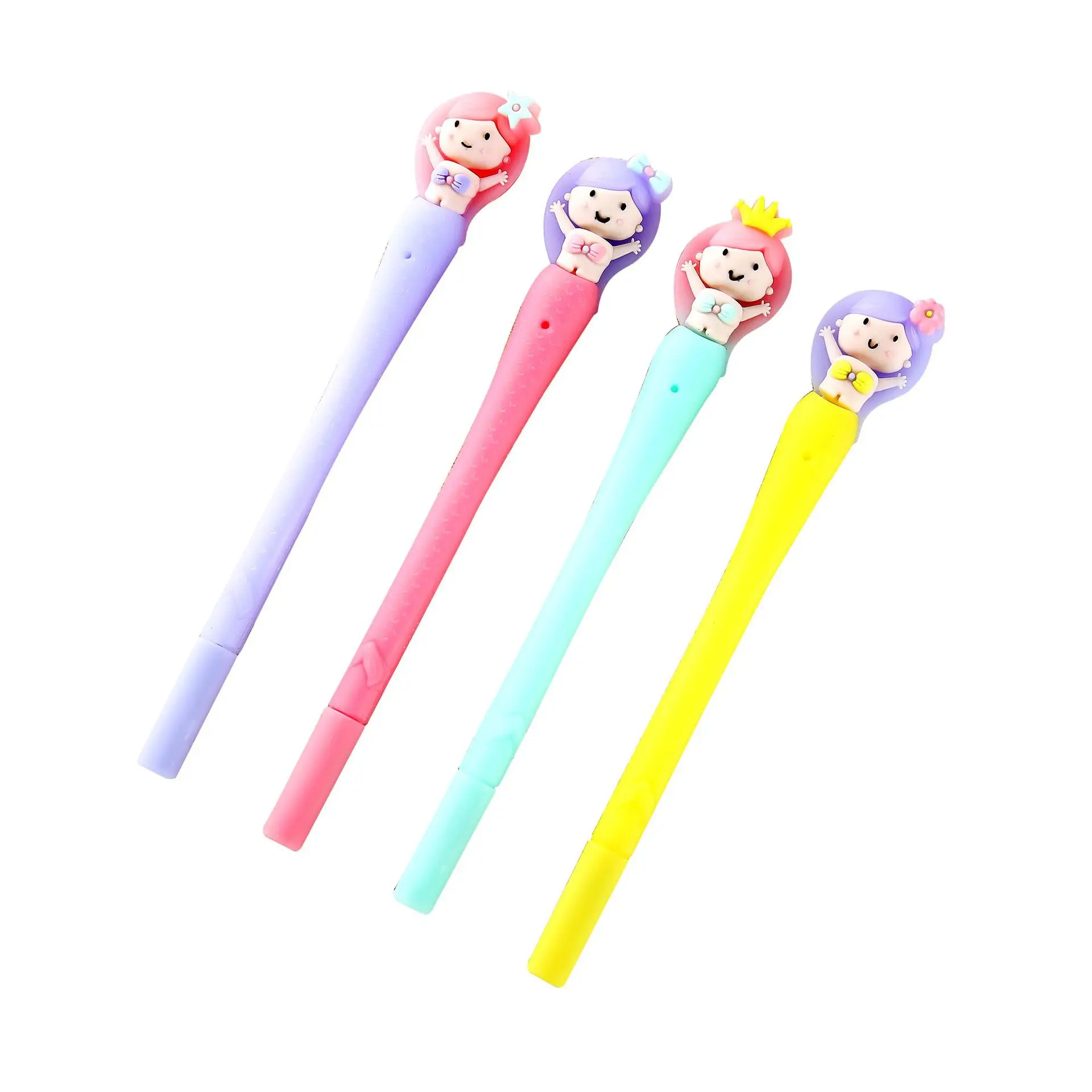 48PCS Creative Neutral Pen Soft Silicone Water-based Pen Small Fresh 0.5 Cute Cartoon Simple Learning Stationery