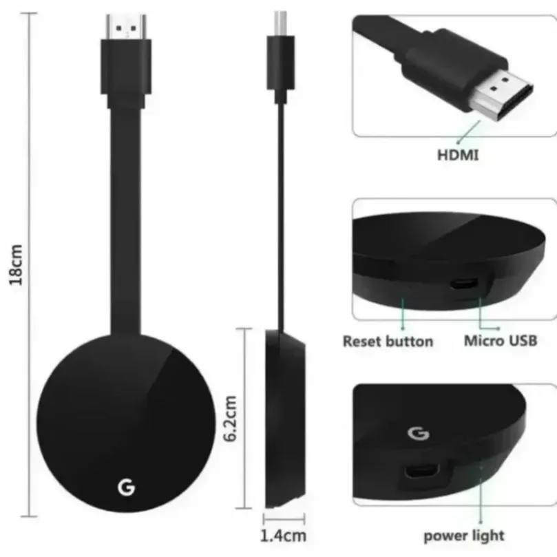 Picture 7: VIKEFON Wireless Screen Mirroring Dongle 2.4G WiFi Portrait Landscape Mode Universal HD Display Adapter for TV Monitor Projector