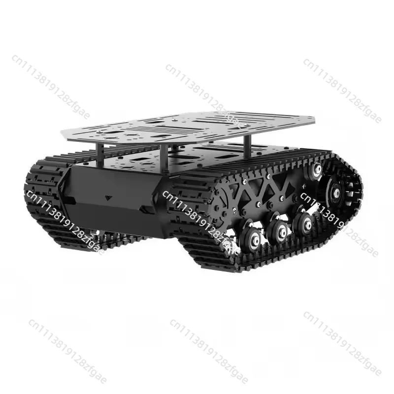 10KG Load Strong Shock Absorption RC Tank Chassis with Suspension All Metal Tank Robot 12V Encoded Motors Programmable Robot Car