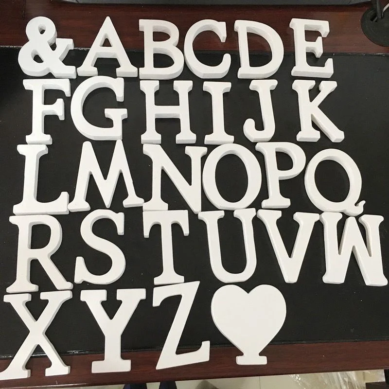 1Pc 8cm Holz Buchstaben Alphabet Wort Name Design Kunst Handwerk Dekorative Buchstaben & Zahlen DIY Geburtstag Hochzeit Schlafzimmer wohnkultur