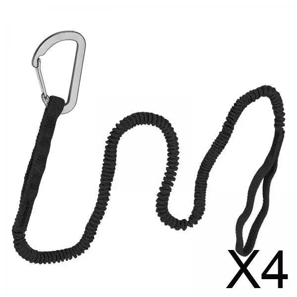 

Kayak Paddle Leash Nylon Stretchable Boat Accessories Fixed Poles Cord for Canoe Inflatable Dinghy Rowing