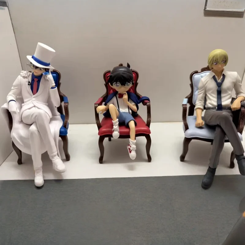 Original Detective Conan SEGA Haibara Ai Conan Edogawa Chair Sitting Figurine Anime Action Figure Ornament Toys for Aldult Gifts