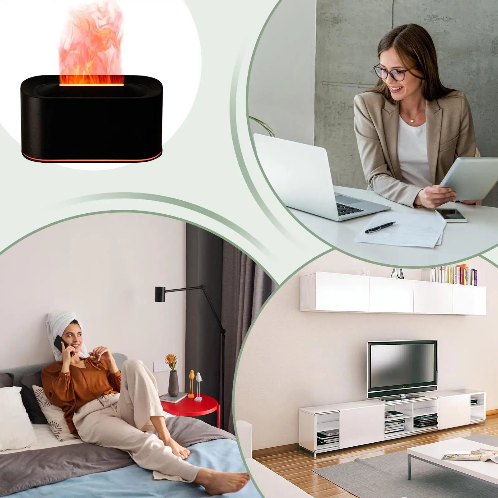 لهب موزع الهواء 220 مللي جهاز رائحة مع 7 أضواء الموقد الروائح الناشر لأصحاب المنزل شقة غرفة المعيشة