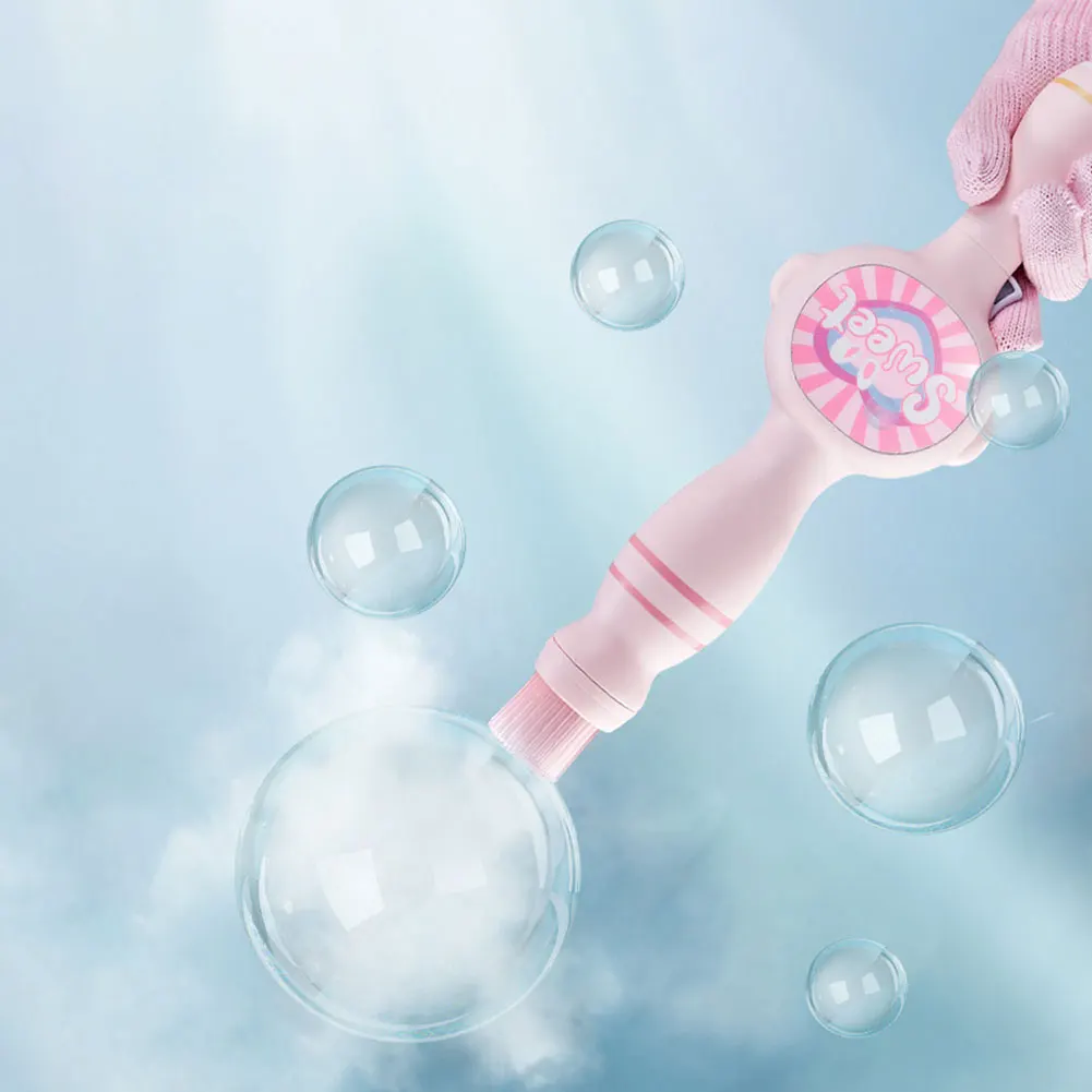 1Set Smoke Bubble Machine Elastic Bubble Fog Wand with Magic Smoke Effect Portable Bubble Blower for Outdoor Fun Parties
