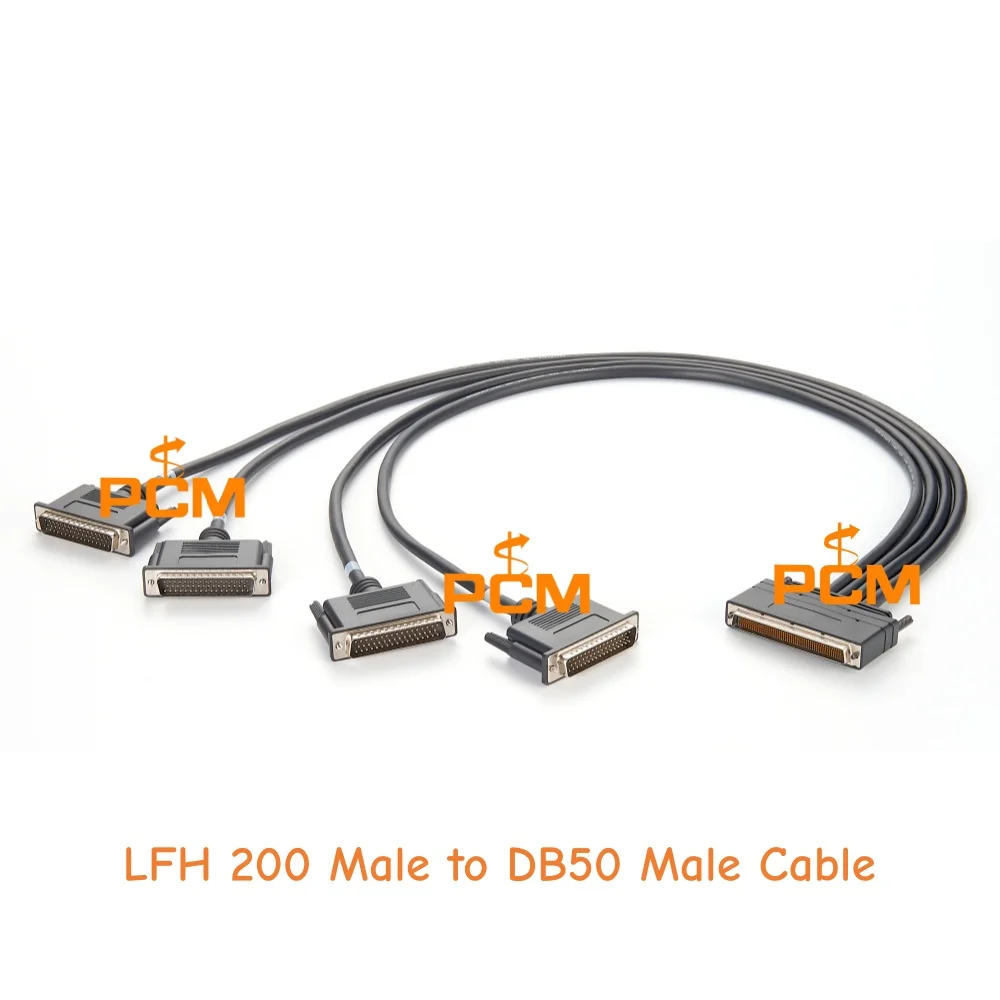 LFH 200 Pin Male to DB50 Male Industrial Test Cable for PXI SCXI Switch Data Acquisition and Measurement System