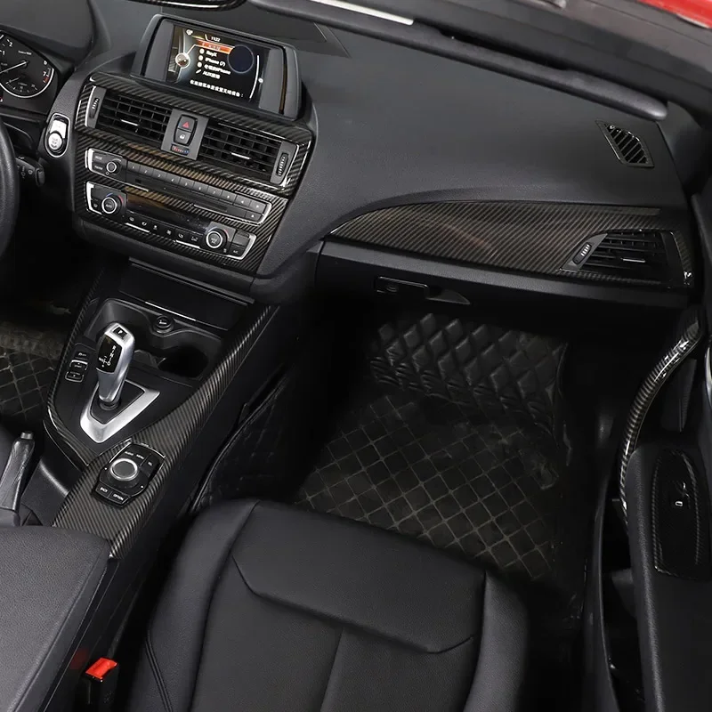ABS Carbon Fiber Car Center Control Interior Decoration Sticker For BMW 1 2 Series F20 F21 F22 F23 2012-2018 Car Accessories