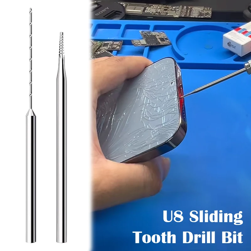 U8 Alloy Screw Extractor Drill Bit for Phone PCB Repair, Quick Removal Tool for Stripped Screws Without Damage (2Pcs)